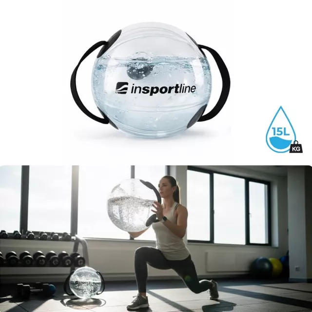 Vodna telovadna žoga inSPORTline Flowball 30 cm / max. 15 kg
