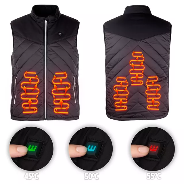 Moški ogrevan brezrokavnik inSPORTline WARMhim