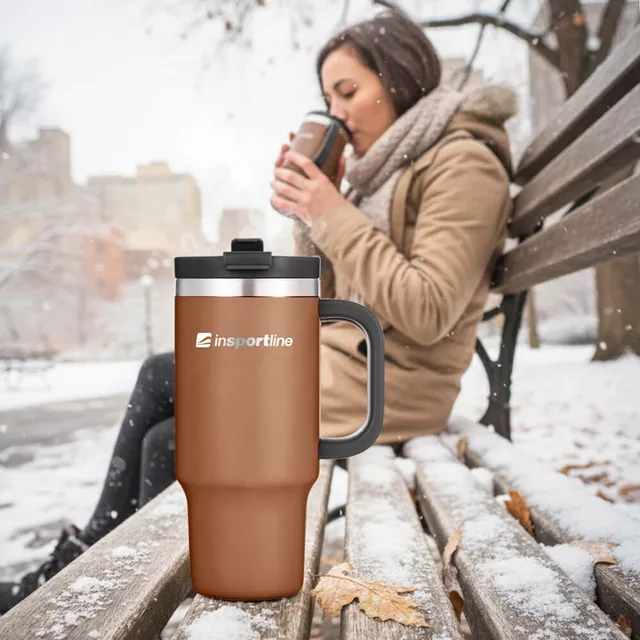 Termo skodelica inSPORTline Natticino 470 ml - modra