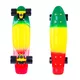 Pennyboard WORKER Sunbow 22" - zeleno-modro-vijoličasta - zeleno-zlato-rdeča