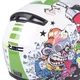 Otroška integralna čelada W-TEC FS-815G Tagger Green - bela-zelena z grafiko