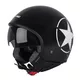 Moto čelada za skuter W-TEC FS-710S Revolt Black - Črna z zvezdo - Črna z zvezdo