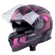 Moto čelada W-TEC V126 - zelena - Fuchsia