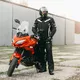 Moške moto hlače W-TEC Kaluzza GS-1614 - črna