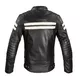 Moška usnjena moto jakna W-TEC Stripe - černá s béžovými pruhy
