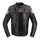 Moška usnjena moto jakna W-TEC Stripe - černá s béžovými pruhy