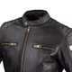 Moška usnjena moto jakna W-TEC Stripe - černá s béžovými pruhy
