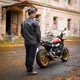 Usnjena moto jakna W-TEC Mungelli EVO - vintage černo-hnědá