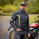 Poletna moška moto jakna W-TEC Mirelio - črna-fluo