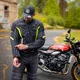 Poletna moška moto jakna W-TEC Mirelio - črna-fluo