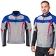 Poletna moška moto jakna W-TEC Mirelio - šedo-modro-červená