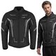 Poletna moška moto jakna W-TEC Mirelio - črna-fluo - črna-siva