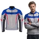 Poletna moška moto jakna W-TEC Mirelio - črna-fluo - šedo-modro-červená