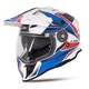 Moto čelada W-TEC Valso Graphic - belo-rdeče-modra