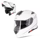 Preklopna čelada W-TEC Venero - Magic Matt Black - Glossy White
