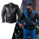 Usnjena moto jakna W-TEC Elcabron - črna - črna