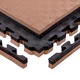 Puzzle tatami podloga inSPORTline Malmeida 100x100x4 cm - mocha mousse-črna, vzorec 5 črt