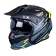 Moto čelada W-TEC Badalone Graphic - matně černá-žlutá