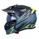 Moto čelada W-TEC Badalone Graphic - matně černá-žlutá