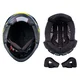 Moto čelada W-TEC Badalone Graphic - matně černá-žlutá