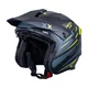 Moto čelada W-TEC Badalone Graphic - matně černá-žlutá