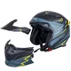 Moto čelada W-TEC Badalone Graphic - matně černá-žlutá