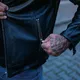 Usnjena moto jakna W-TEC Elcabron - črna