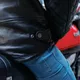 Usnjena moto jakna W-TEC Valebravo - črna