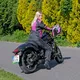 Moto čelada W-TEC YM-925 Magenta - roza-črna