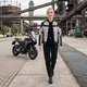 Poletna ženska moto jakna W-TEC Mirelia - črna-siva