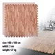 Puzzle tatami podloga inSPORTline Zemalpro 100x100x2 cm - motiv trávníku - motiv dřeva