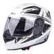 Moto čelada W-TEC V122 - črna-bela - črna-bela