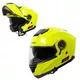 Preklopna moto čelada W-TEC Lanxamo - Titan Siva - Fluo Rumena