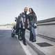 Ženske usnjene motoristične rokavice W-TEC Pocahonta - črna -roza