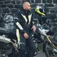 mOŠKA moto JAKNA W-TEC Brandon - černo-šedo-oranžová