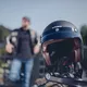 Moto čelada W-TEC YM-629 z očali Ageless - črna-mat