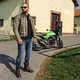 Integralna čelada W-TEC Vintegra Graphic - črna-fluo rumena