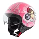 Čelada za skuter W-TEC FS-701PF Pink Life - roza -bela - roza -bela