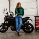 Preklopna moto čelada W-TEC Lanxamo - Titan Siva