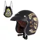 Moto čelada W-TEC V541 Black Heart - Skull Horn, mat črna