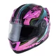 Preklopna moto čelada W-TEC Pezzon Magenta - roza-črna