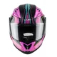Preklopna moto čelada W-TEC Pezzon Magenta - roza-črna