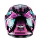 Preklopna moto čelada W-TEC Pezzon Magenta - roza-črna