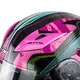 Moto čelada W-TEC YM-925 Magenta - roza-črna