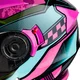 Preklopna moto čelada W-TEC Pezzon Magenta - roza-črna
