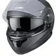 Moto čelada W-TEC Yorkroad Solid - Black Grey Matt