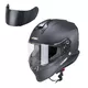 Moto čelada W-TEC Integra Solid - Matt Black