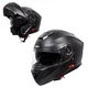 Preklopna moto čelada W-TEC Cullo - črna mat - črna mat