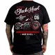 T-shirt BLACK HEART Red Chopper - črna - črna